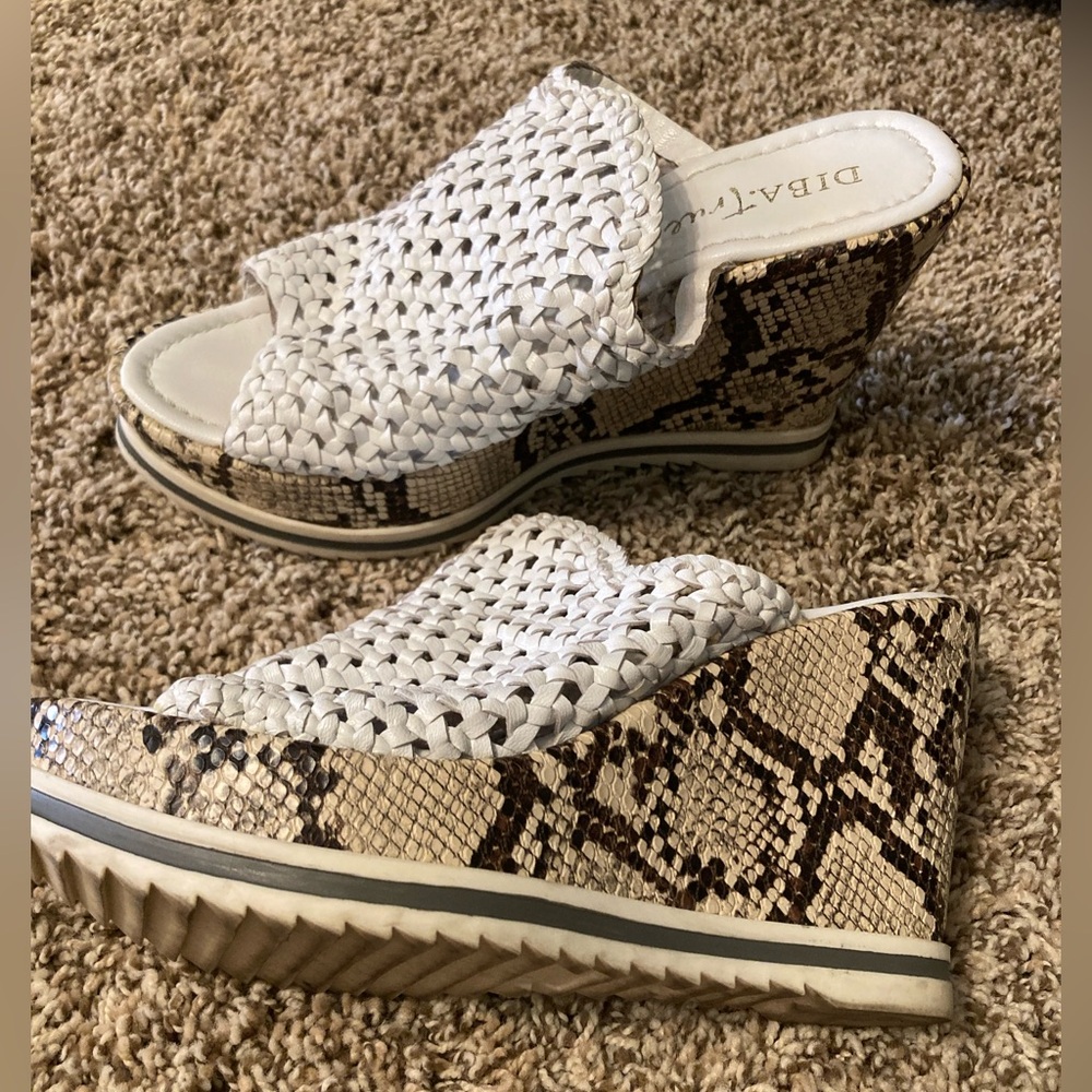 Diba True Leather Wedge Sandals